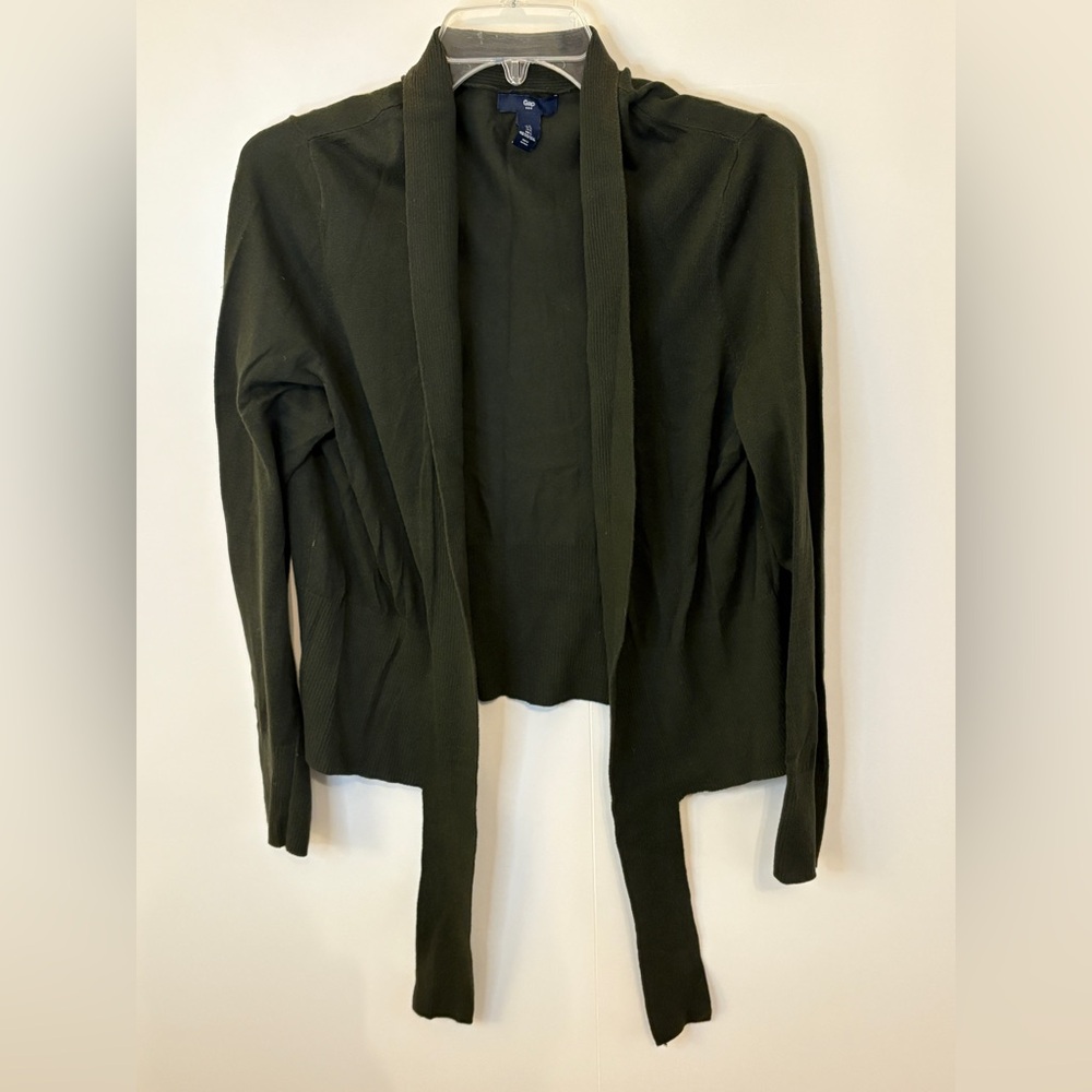 GAP Green Cardigan Sweater Wrap-Style Knit